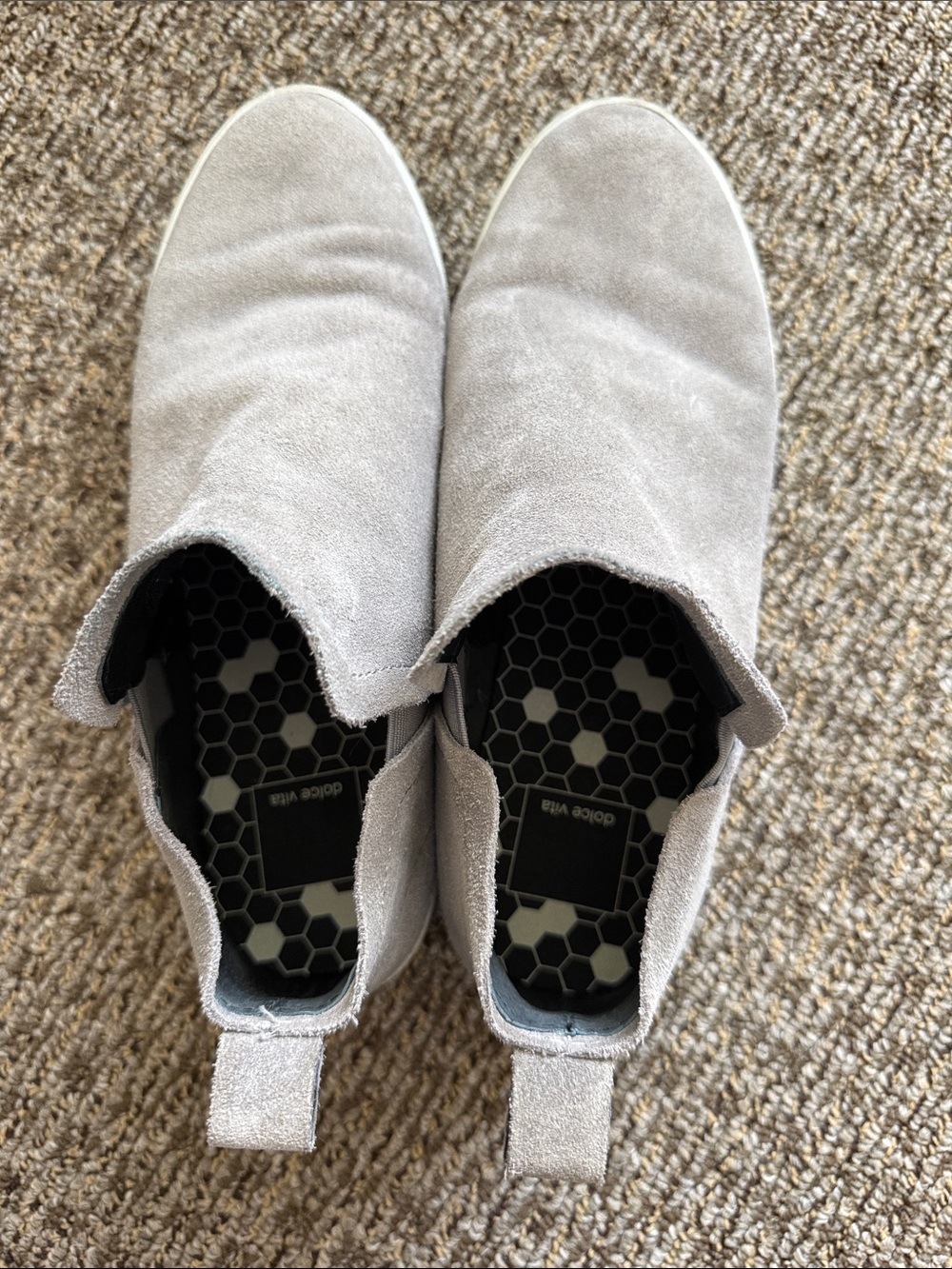 Dolce Vita Slip-On Suede Platform Sneaker Boot in Light Gray - Picture 2 of 6